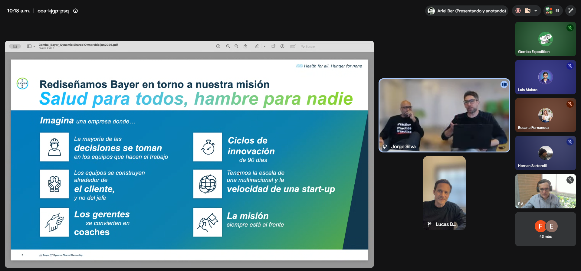 Diapositiva o momento destacado del webinar